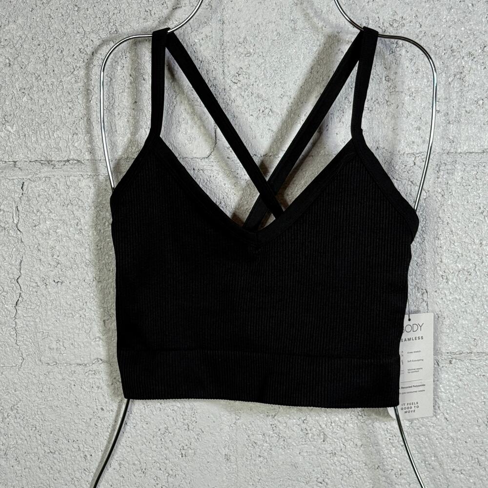 Cotton on Women's Seamless Cross Back Tank Top - Black medium
